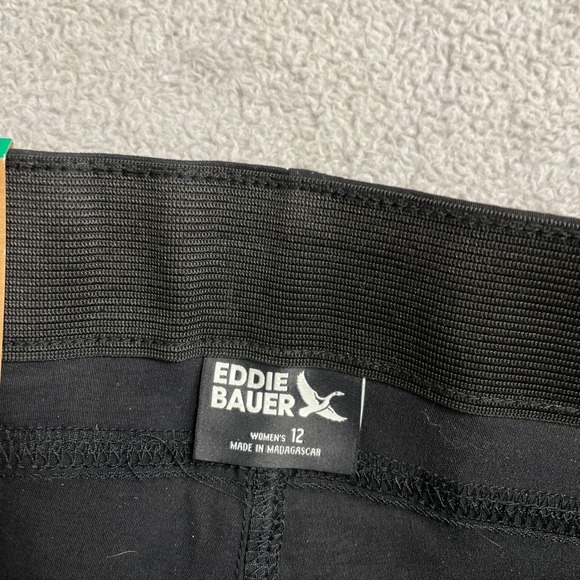 NEW Eddie Bauer Women's 12 Horizon Straight Ankle Pant  Black Side Pocket - Picture 8 of 12